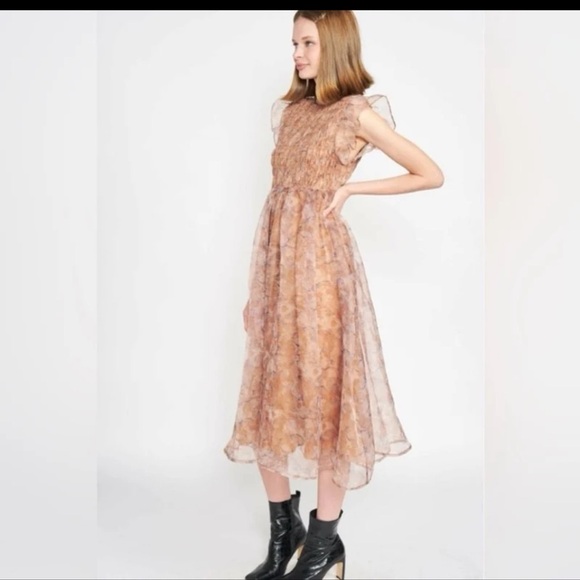 EN SAISON La Raque Midi Dress in Marigold Multi
size Small - Picture 5 of 12